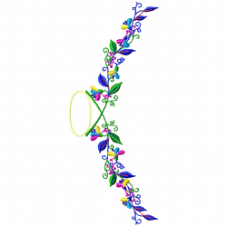 Flowers And Tree Embroidery Design 2